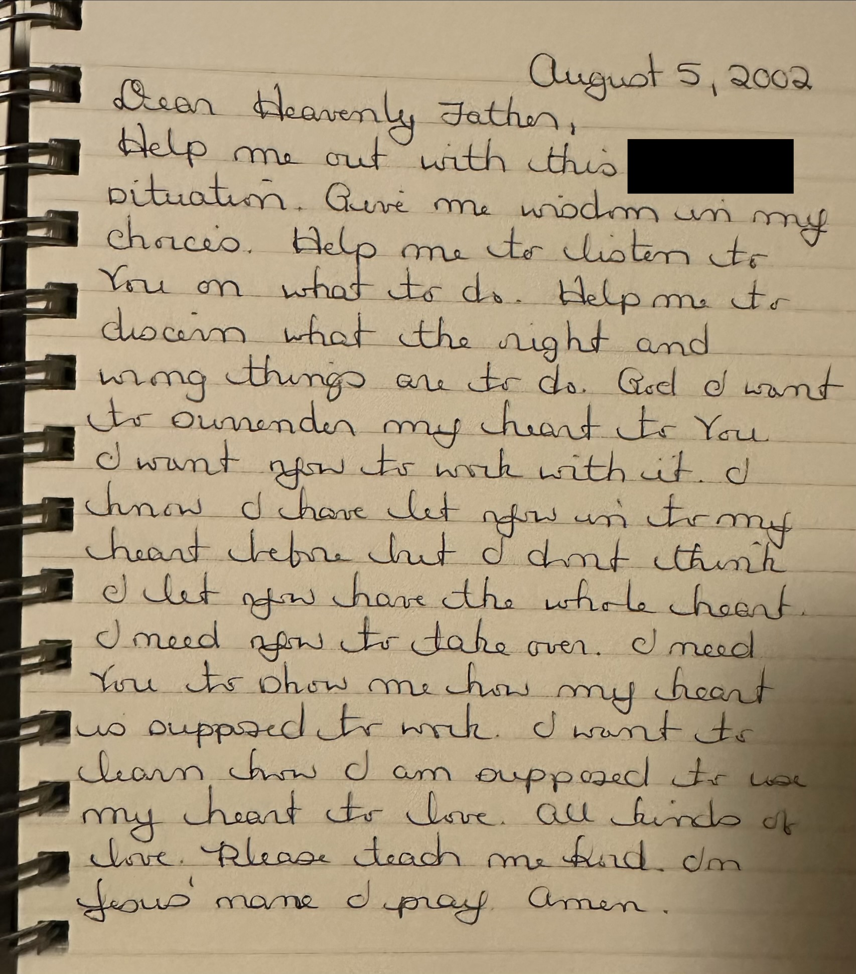 Learning how to love like God loves.